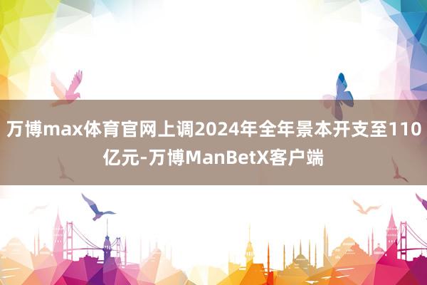 万博max体育官网上调2024年全年景本开支至110亿元-万博ManBetX客户端
