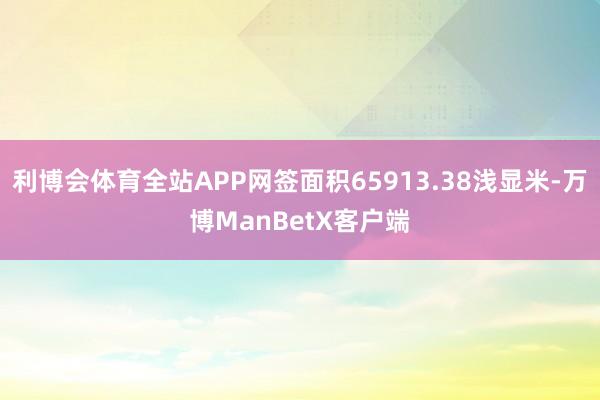 利博会体育全站APP网签面积65913.38浅显米-万博ManBetX客户端