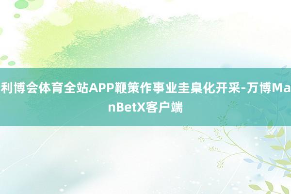 利博会体育全站APP鞭策作事业圭臬化开采-万博ManBetX客户端