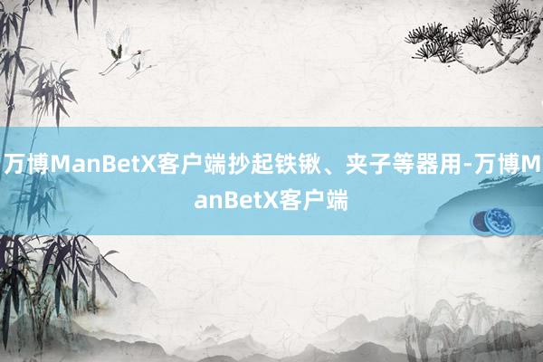 万博ManBetX客户端抄起铁锹、夹子等器用-万博ManBetX客户端